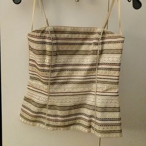 White House Black Market striped bustier top